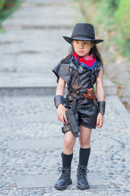 cosplay服裝cosplay兒童西部牛仔西部騎士服裝佐羅帥氣女戰士萬圣節裝扮服裝