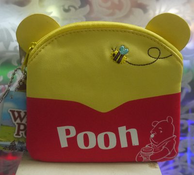正版﹝Disney﹞授權※Winnie the pooh小熊維尼※【小熊維尼和小蜜蜂圖案】拉鍊式票夾零錢包