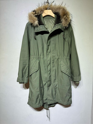[LOU lect’S] RAGEBLUE近全新 MA53 軍綠色 軍用長版5用大衣 可以多種穿法 尺寸L