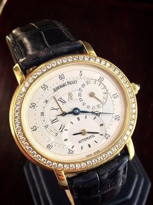 Audemars Piguet 愛彼 AP MILLENARY千禧年18K黃金自動上鍊.兩地時間動力儲存機械男錶 可驗錶