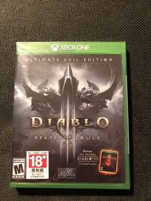(全新未拆封)XBOX ONE 暗黑破壞神3:奪魂之鏈 Diablo 3 終極邪惡版(原價1790元)限量特價