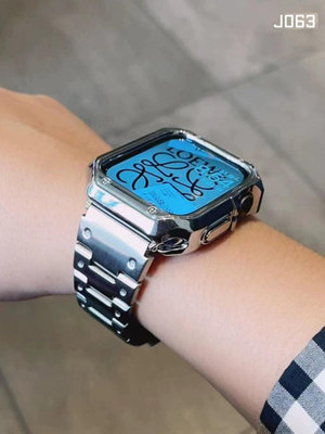 蘋果手表改裝保護殼套iwatch不銹鋼金屬表帶ULTRA個性49mm