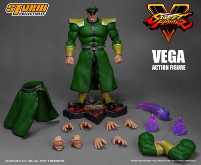 全新 Storm Collectibles 1/12 特別版 綠色 快打旋風5 貝卡將軍 Vega M. Bison