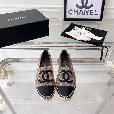 高品質 全套包裝+紙箱 Chanel新款漁夫鞋   頂級版本  最新毛妮配色超級無敵好看   材質  純手工NO11231
