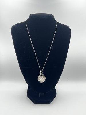 Tiffany &amp; Co.  心形 吊飾 鍊墜 項鍊 925純銀