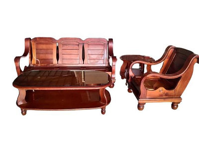 鑫高雄駿喨二手貨家具(全台買賣)----木製椅 1人  3人 大茶几 小茶几 木頭沙發 客廳椅 客廳桌