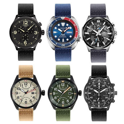 【熱賣下殺價】帆布尼龍手錶帶 代用精工 西鐵城 帝舵 勞力士錶鏈表帶配件22mm
