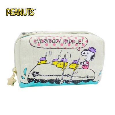 含稅 史努比 帆布 方形筆袋 鉛筆盒 筆袋 收納包 Snoopy PEANUTS 日本正版【294494】