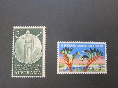 【雲品10】澳洲Australia 1962 347,349 set MH 庫號#B516 63680