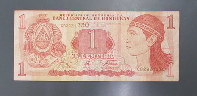 dp4503，1996年，宏都拉斯 1 Lempira 紙幣一張。