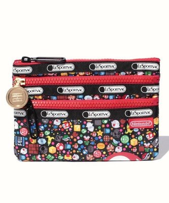 日本正品 Nintendo × LeSportsac SPECIAL 3 ZIP COSMETIC パワーアップバースト