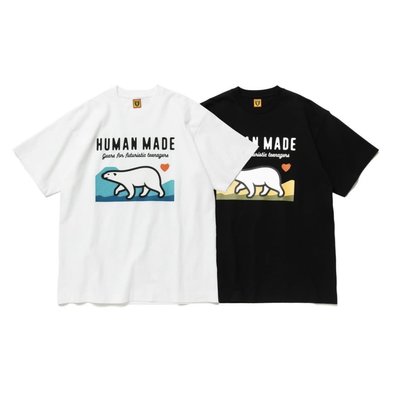 【熱賣精選】HUMAN MADE ''GRAPHIC T-SHIRT'' 22SS胸前行走北極熊短袖T恤