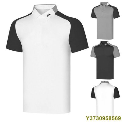 J.LINDERBERG 高爾夫男裝短袖T恤  運動 速乾 透氣polo衫 休閒 寬鬆 球衣golf翻領 球服-MIKI精品