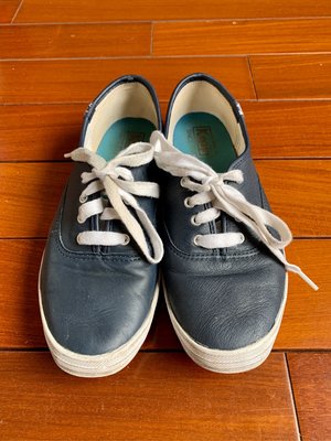 Keds藍色皮革帆船鞋休閒鞋平底鞋23.5cm