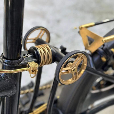 自行車配件扶搖 H&amp;H適用brompton小布折疊自行車配件改裝推行貨架易行輪70mm