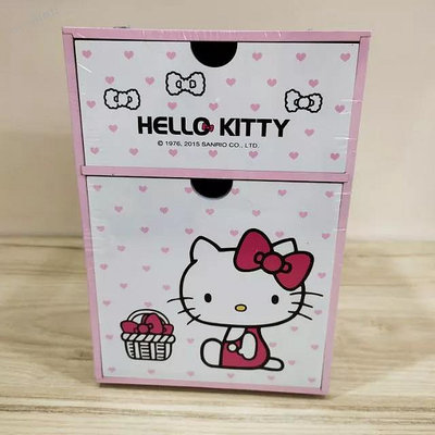 Hello Kitty 直式 兩抽 置物盒 置物架 收納盒 桌上 展示 禮物 可愛
