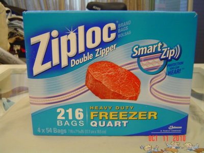 Costco 好事多 Ziploc  冷凍保鮮袋-雙層夾鍊   54入(1盒裝)   限時特價:120元