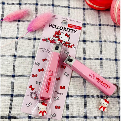 【菲斯質感生活購物】現貨 日本製 Hello Kitty指甲剪 貝印KAI 原裝進口 粉色吊飾 美甲 凱蒂貓 剪刀 指甲