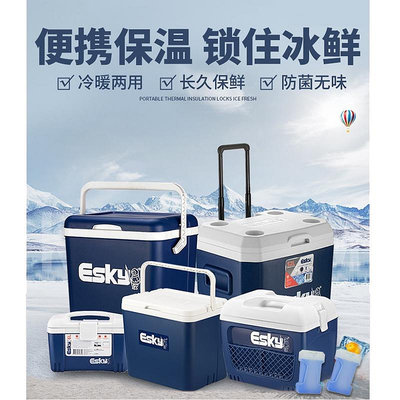esky車載保溫箱冰塊便攜式家用商用外賣冷藏箱戶外冰桶保鮮小冰箱-萬物起源