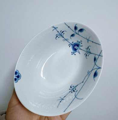 皇家哥本哈根 唐草  橢圓碗 陶瓷碗  青花瓷