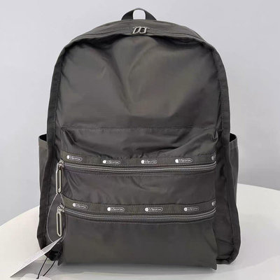 Lesportsac 2296 灰綠 Functional Backpack 大型拉鏈雙肩後背包 限量優惠