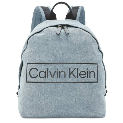 【美麗小舖】Calvin Klein CK 牛仔布後背包 休閒後背包 雙肩後背包~C74555