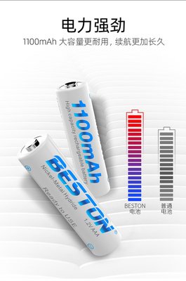 4號低自放電高容量 充電電池 1100mAh1.2V 電池 AAA 鎳氫電池（單顆價）