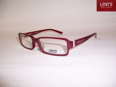 光寶眼鏡城(台南) LEVI,S 時尚流行塑版眼鏡,LS06048 C51 DRED紅色,公司貨