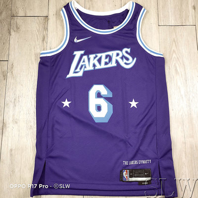 『 SLW 』DB4032-506 男 NIKE NBA Lakers 洛杉磯 湖人隊 James 詹皇 球衣 25