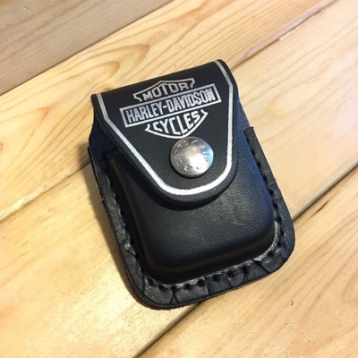 (I LOVE 樂多) 美國進口 美國製 ZIPPO Harley-Davidson 哈雷 金屬扣式專用打火機皮套