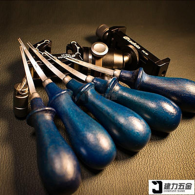 藍柄削邊器 皮邊倒角修邊器 手工DIY皮革工具 美式皮邊打磨器B11