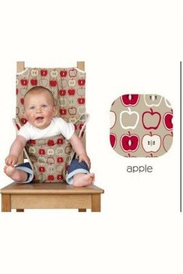 出國必備育兒小物 totseat 兒童餐椅安全背帶組(蘋果款) 含背帶主體、輔助帶、收納袋