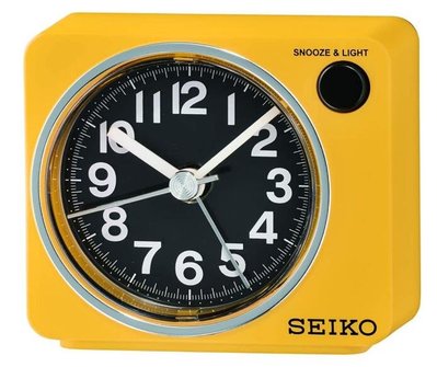16878c 日本進口 好品質 限量品 真品 SEIKO 精工 好質感 黃色 有燈光房間床頭櫃桌上鬧鐘時鐘鐘錶送禮禮品