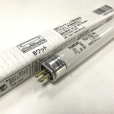 新品日本NEC FL8W機器設備熒光燈管4200K冷白光110V 8W太陽光照明燈管