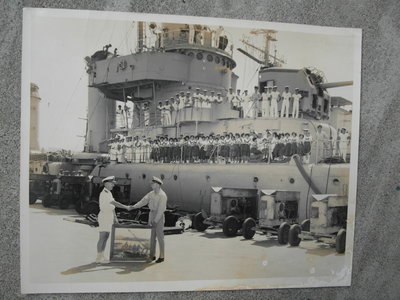 早期--海軍接艦---老照片---軍艦----25x20.5公分-----陽字號