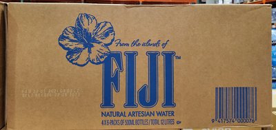 【小如的店】COSTCO好市多代購~FIJI 斐濟 天然深層礦物水/礦泉水(500ml*24瓶)寶特瓶 89839