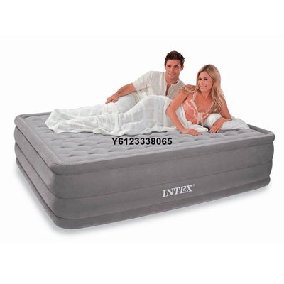 現貨 正品INTEX-豪華內置原裝電泵雙人加大植絨充氣床墊 雙人氣墊床充氣床墊 睡墊 氣墊床 充氣床 自動充氣床 露營床