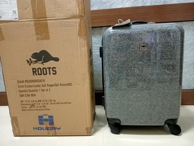 《芳野葉子》Roots 經典 芝麻灰 登機箱 / 行李箱 / 旅行箱。