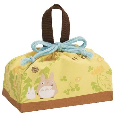 日本 龍貓 手提 餐袋 便當袋 收納袋 玩具袋文具袋餐具袋 碗袋 束口袋 袋子 ~安安購物城~
