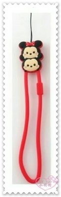 ♥小公主日本精品♥《Disney》迪士尼 米奇米妮 手機掛繩 矽膠掛繩 票卡掛繩 短掛繩 吊繩 00415200