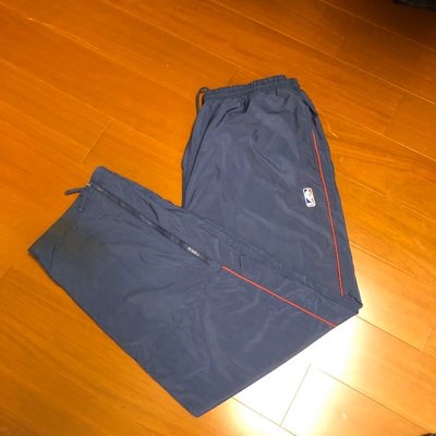 （Size XL) NBA 復古藍色防水防風刷毛長褲(3M風褲）