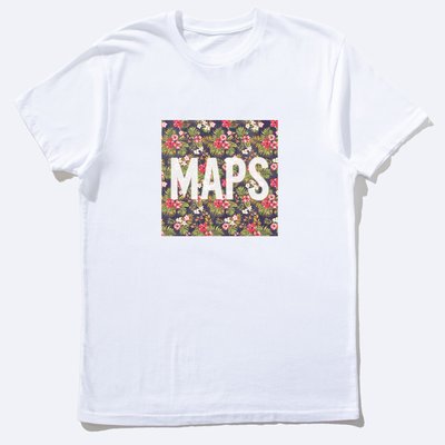 Maroon 5 MAPS 短袖T恤 白色 魔力紅 Adam Levine音樂搖滾吉他迷幻設計插畫樂團