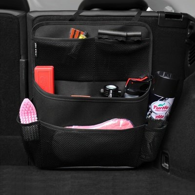 跨境汽車座椅背收納袋置物袋后備箱掛袋旅行儲物袋網袋儲物箱