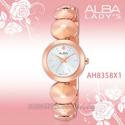 CASIO時計屋 ALBA 雅柏手錶 AH8358X1 石英女錶 不鏽鋼錶帶 防水30米 全新品 保固一年 開發票
