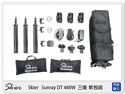 ☆閃新☆ Skier Sunray 160 DT (x3) 480W 三燈軟包組 雙色溫 LED燈 攝影燈 (公司貨)