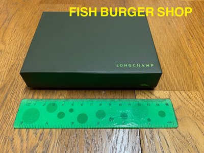 Longchamp 名牌紙盒 精品收納盒 禮品包裝盒 名品皮夾盒 短夾盒子 墨綠色名片夾硬盒 源自專櫃