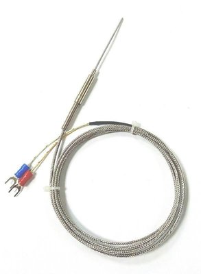 304 可彎曲 溫度傳感器 感溫線 感測線 感溫棒 1.5X100mm K型熱電偶 感測棒 熱偶線 溫度控制器