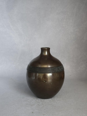【二手】 銅花瓶插花擺件日本中古小銅花瓶花器擺件～769 古玩雜項【老上海懷舊】