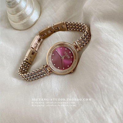 眾信優品 別樣A195韓國輕奢小眾高級感圓珠設計感玫瑰金石英錶時尚百搭手錶YS3330