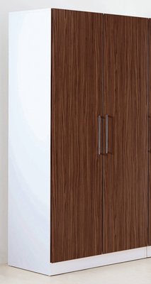 【生活家傢俱】HJS-450-5：艾美爾2.8尺雙吊衣櫥-北美胡桃【台中家具】開門式衣櫃 系統家具 低甲醛 台灣製造
